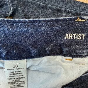 American Eagle. Dark blue denim, super stretch. Size 18 regular.